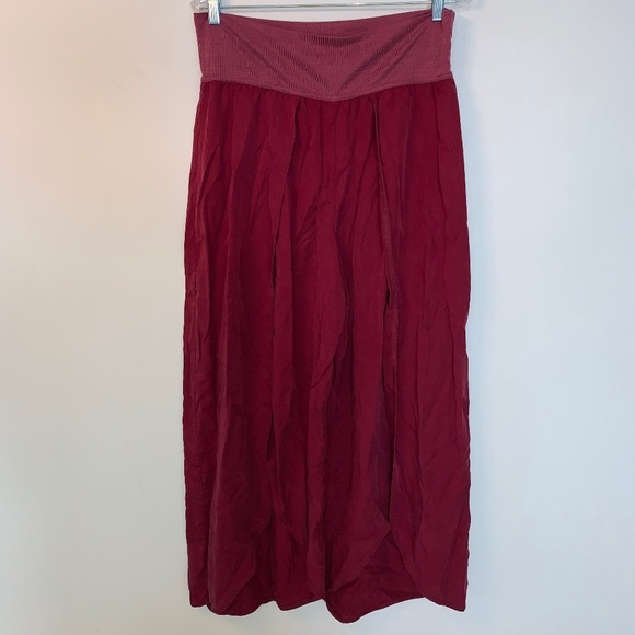 Free People Movement Chica Lyrical Flow Pant Berry L - Picture 2 of 15